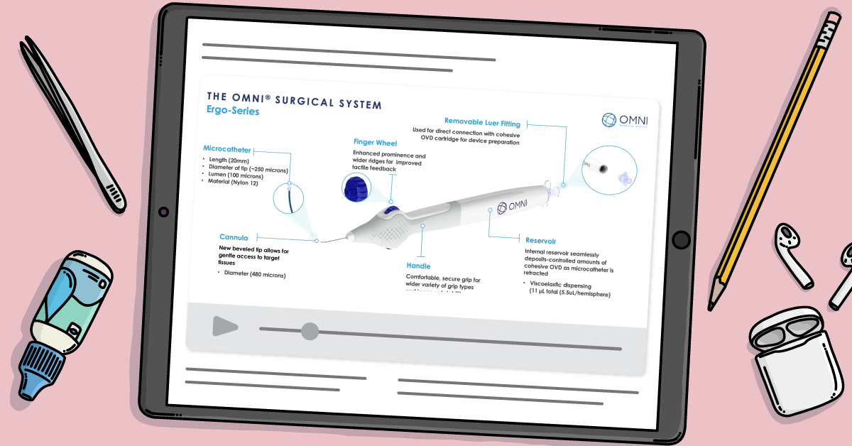 The Ergo-Series of the Omni Device for Canaloplasty