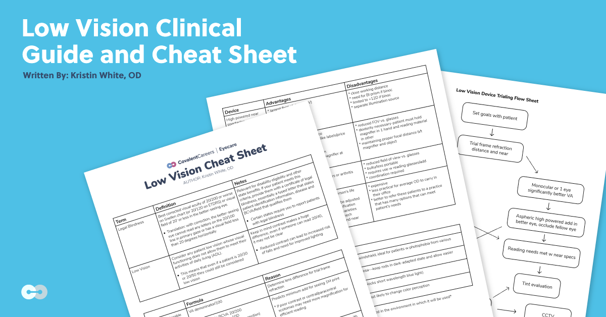 The Optometrist's Low Vision Guide and Clinical Cheat Sheet