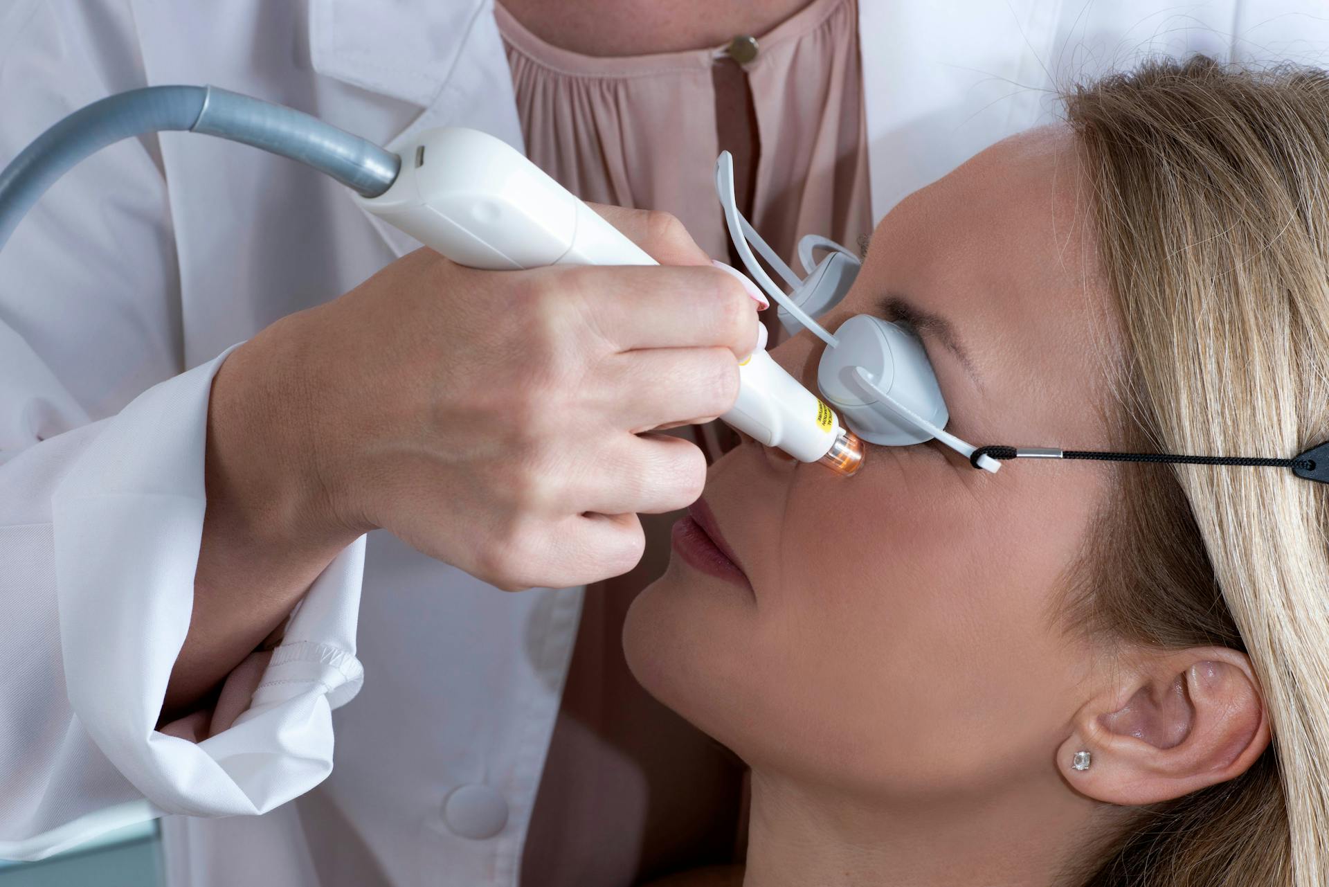 Woman receiving IPL treatment